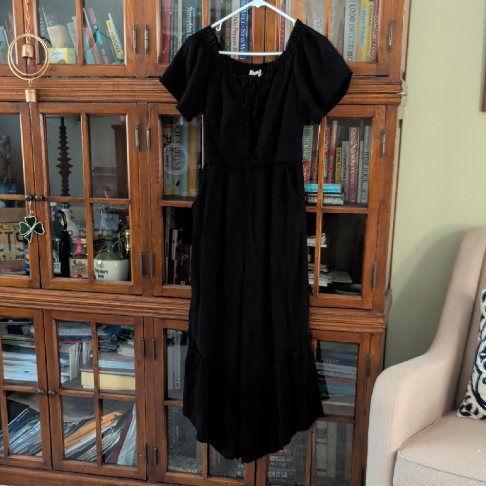 Lush Black Maxi Romper